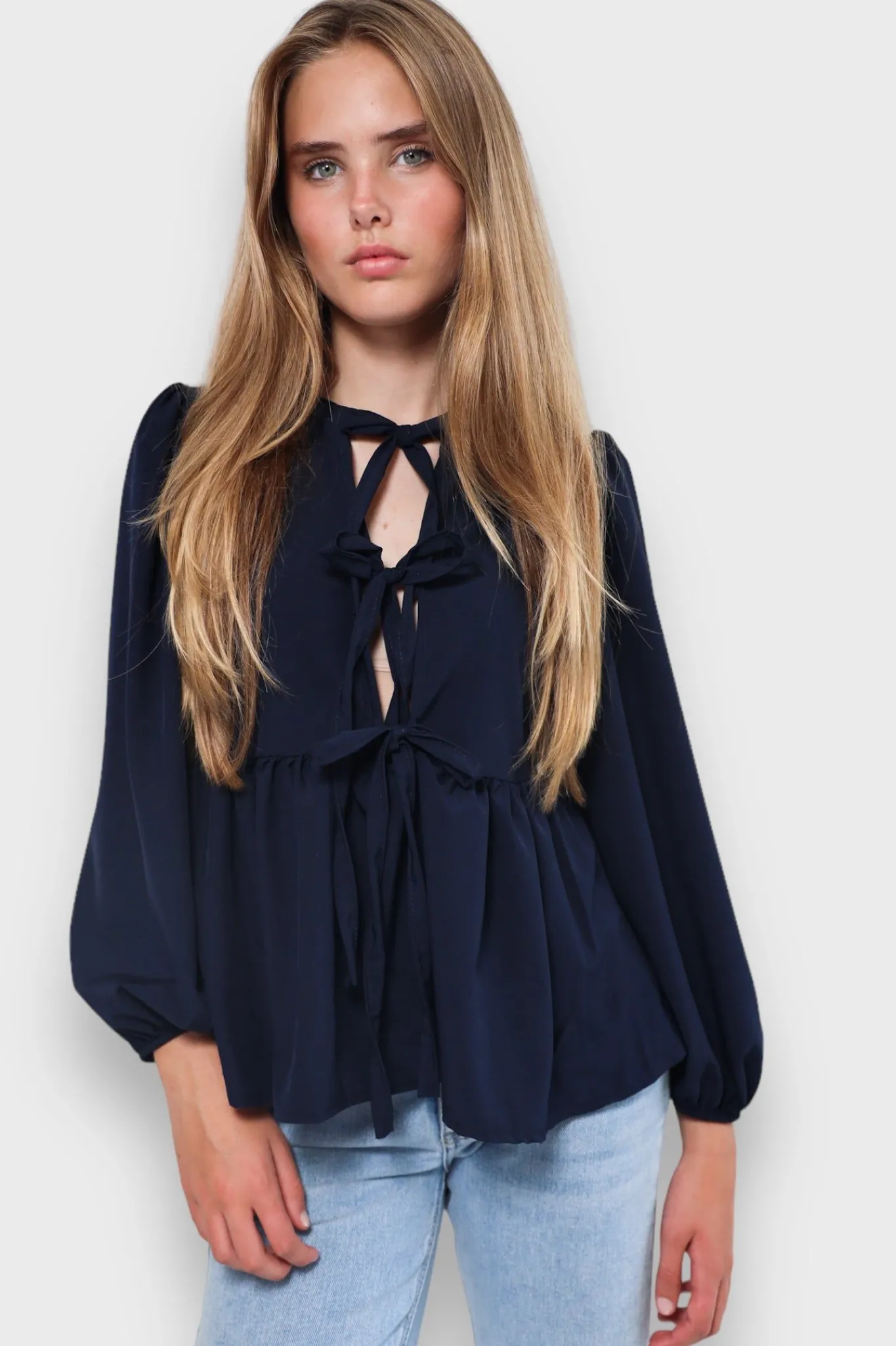 Meet Me There Blouses|Angel Blouse Navy