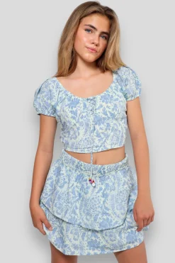 Meet Me There Tops|Como Top Blue