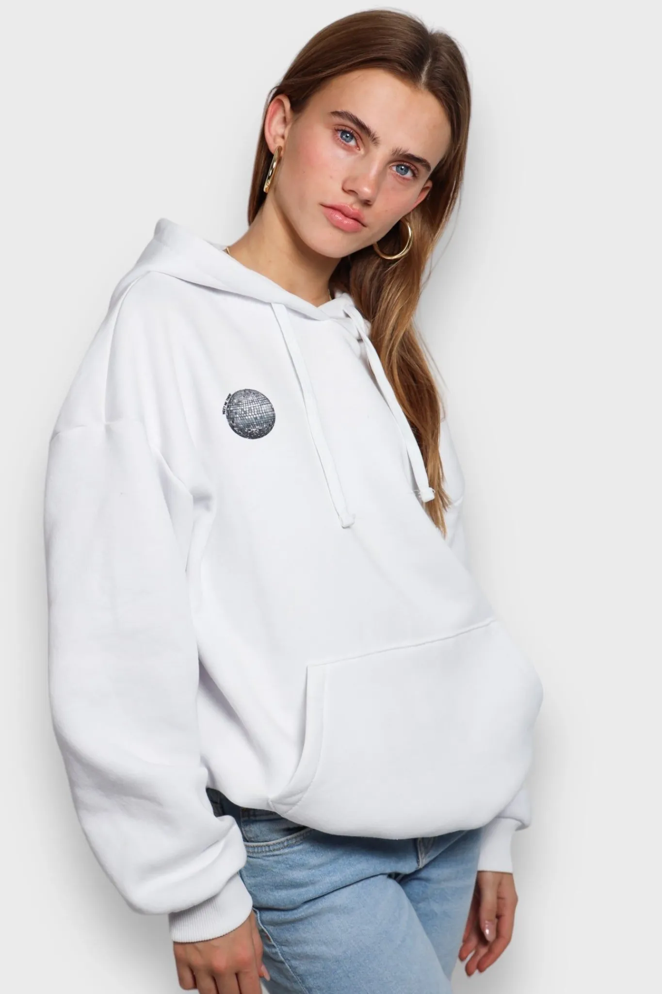 Meet Me There Hoodies And Sweaters|Disco Hoodie White