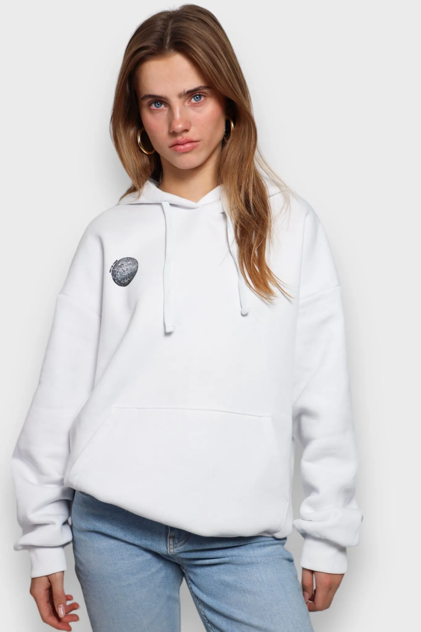 Meet Me There Hoodies And Sweaters|Disco Hoodie White