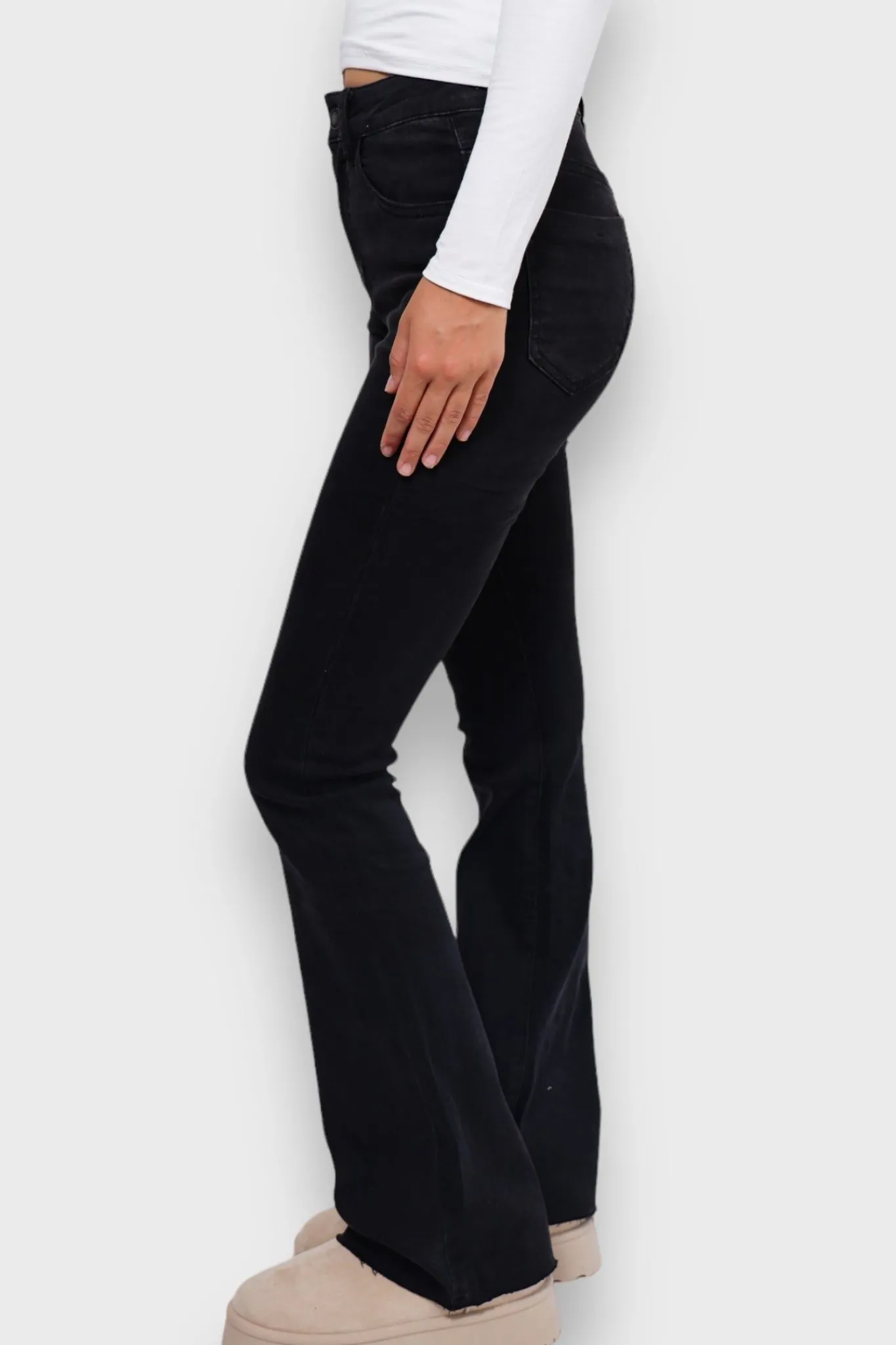 Meet Me There Trousers|Flared Jeans Black