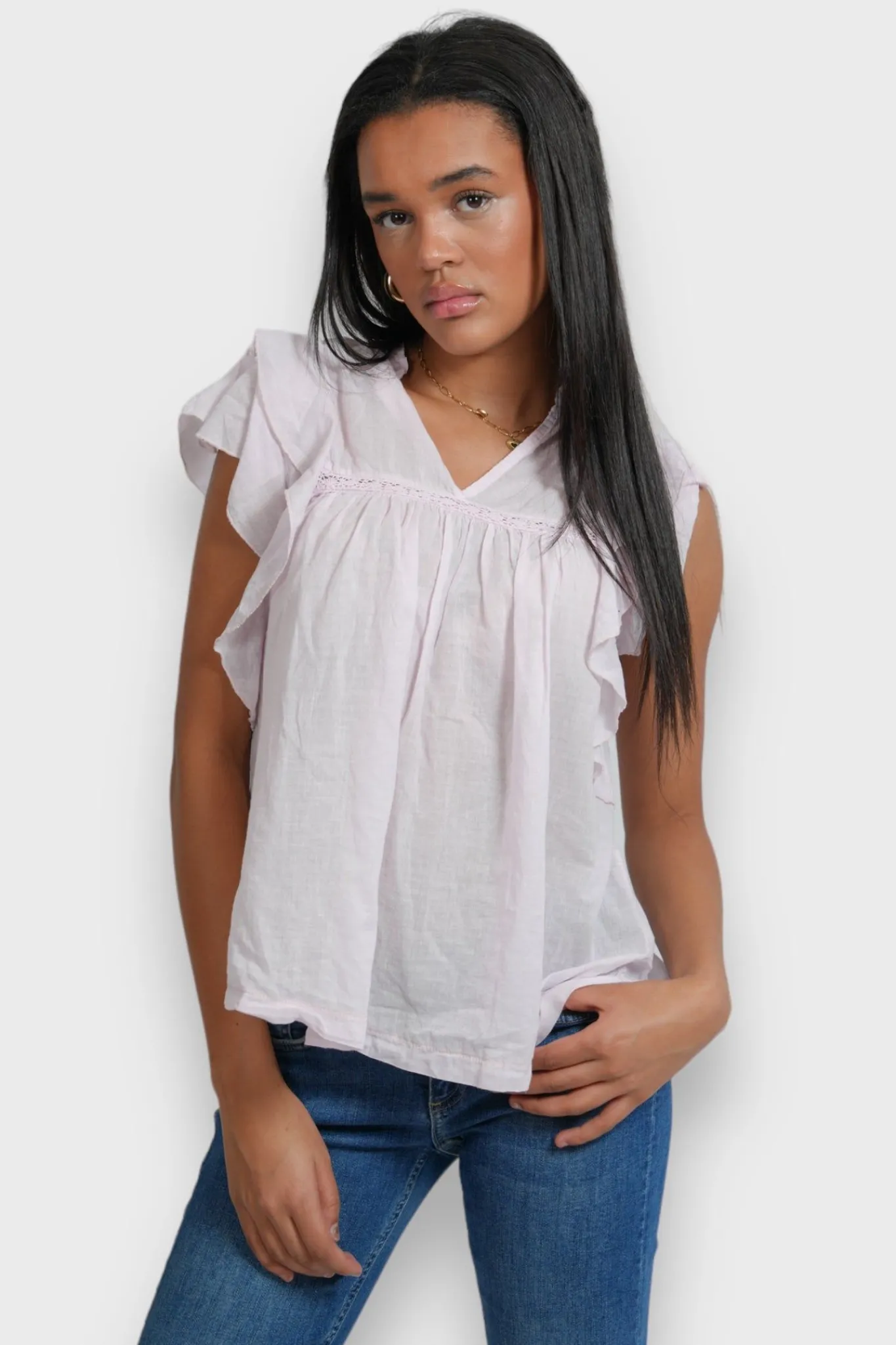 Meet Me There Tops|Flora Blouse Baby Pink