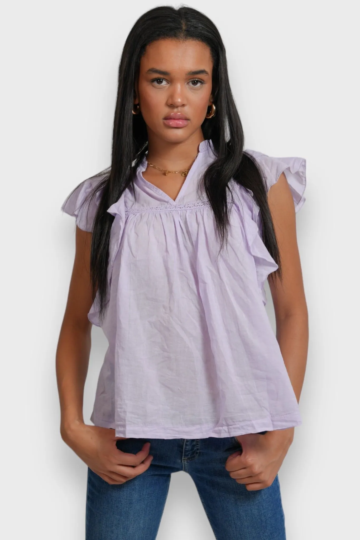 Meet Me There Tops|Flora Blouse Lilac