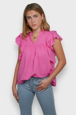 Meet Me There Tops|Flora Blouse Pink