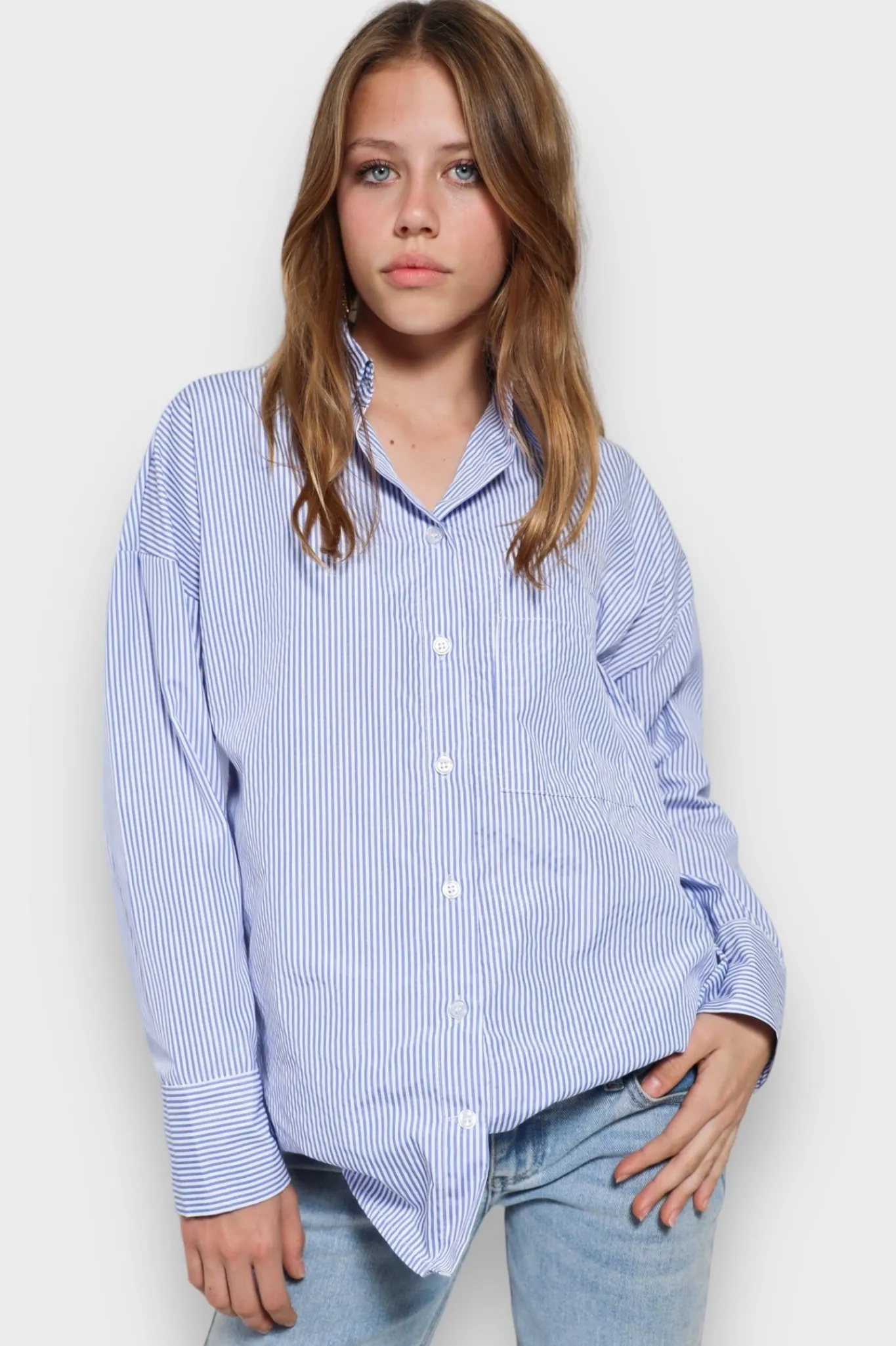 Meet Me There Blouses|Get Cozy Blouse Blue