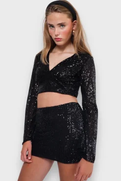 Meet Me There Blouses|Glimmer Blouse Black