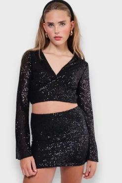 Meet Me There Blouses|Glimmer Blouse Black