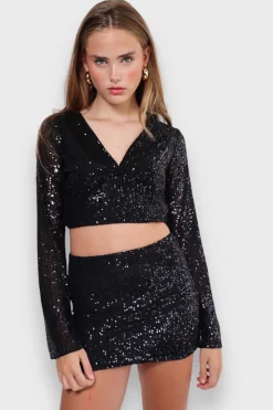 Meet Me There Blouses|Glimmer Blouse Black