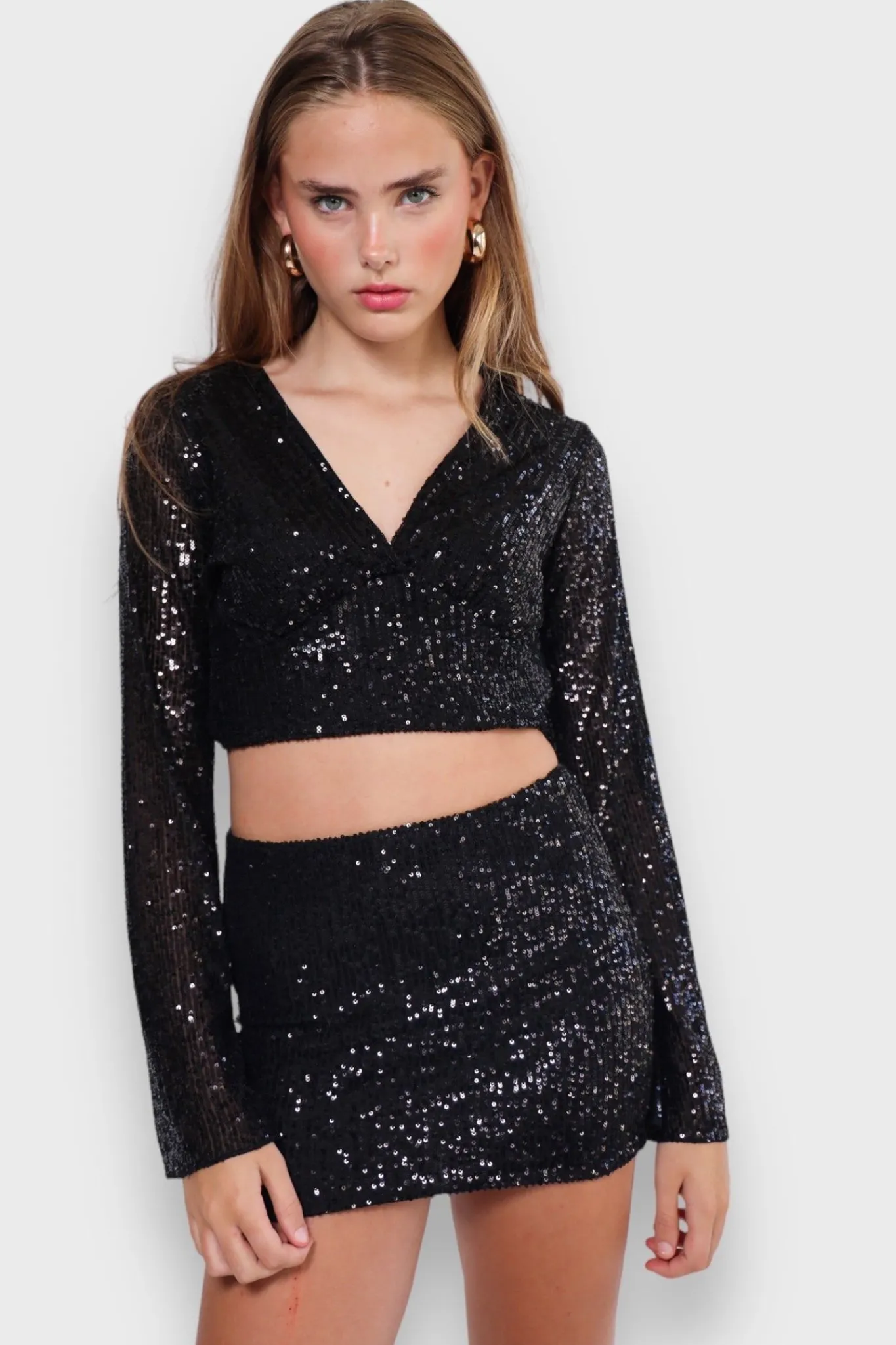 Meet Me There Tops|Glimmer Blouse Black