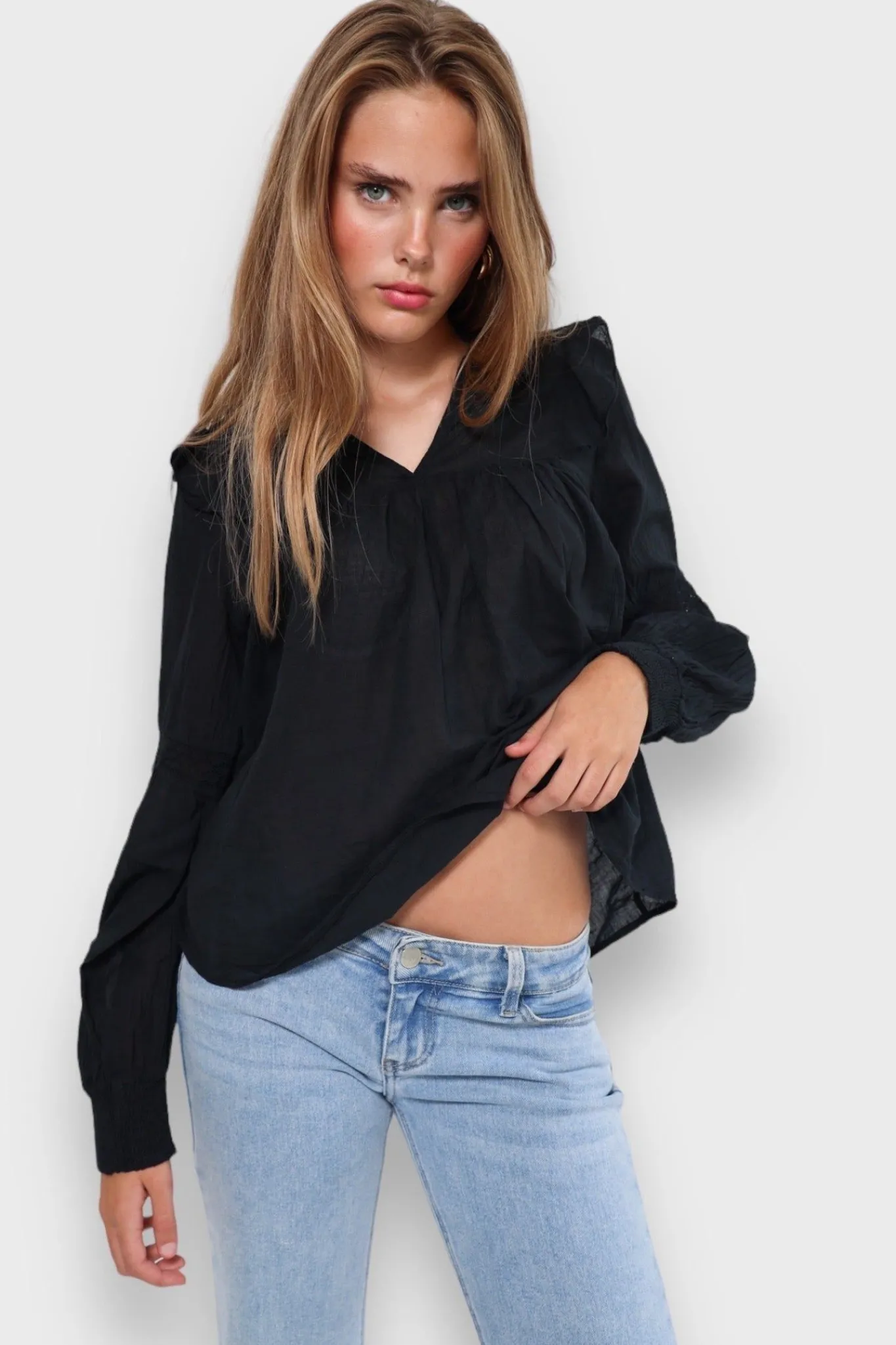 Meet Me There Tops|Glory Blouse Black