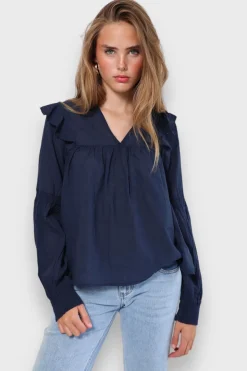 Meet Me There Tops|Glory Blouse Navy