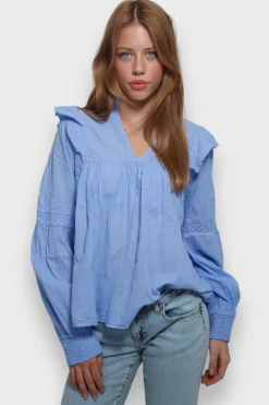 Meet Me There Tops|Glory Blouse Sky Blue