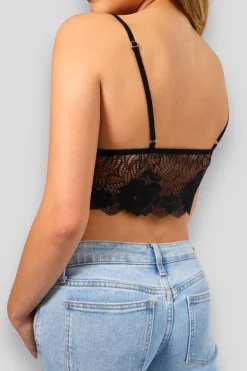 Meet Me There Tops|Lace Bralette Black