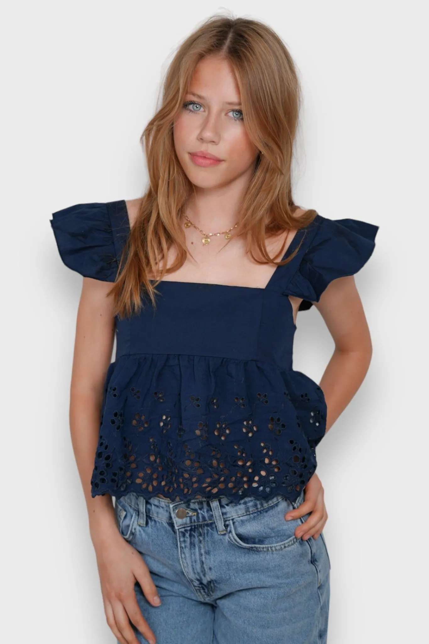 Meet Me There Tops|Lily Top Navy