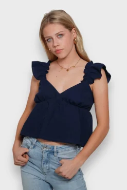 Meet Me There Tops|Sandy Top Navy