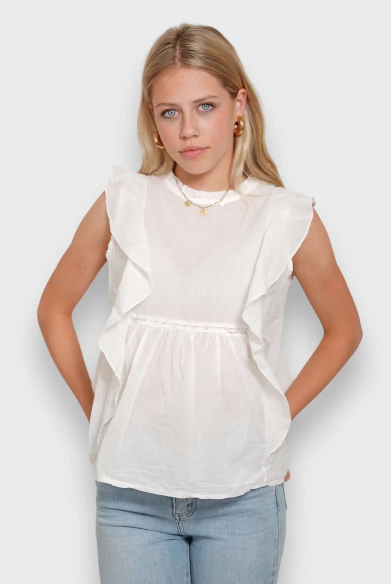 Meet Me There Blouses|Stella Blouse White