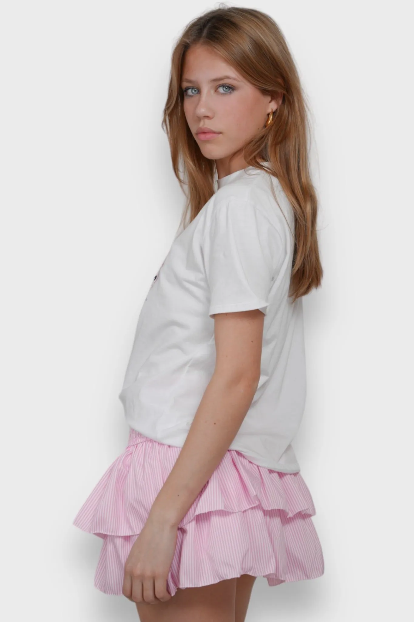 Meet Me There Skirts|Striped Skirt Pink