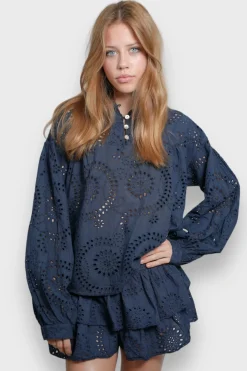 Meet Me There Tops|Summertime Blouse Navy