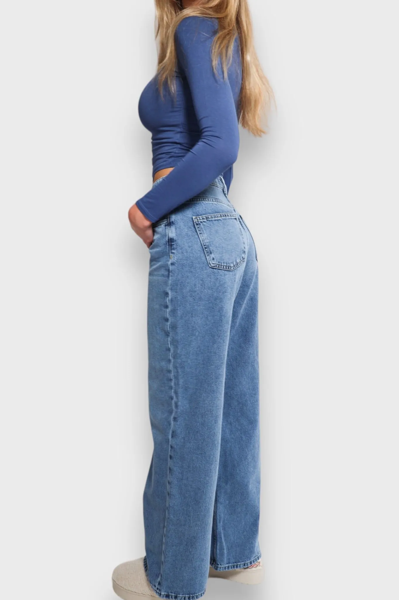 Meet Me There Trousers|Wide Mid-Waist Jeans
