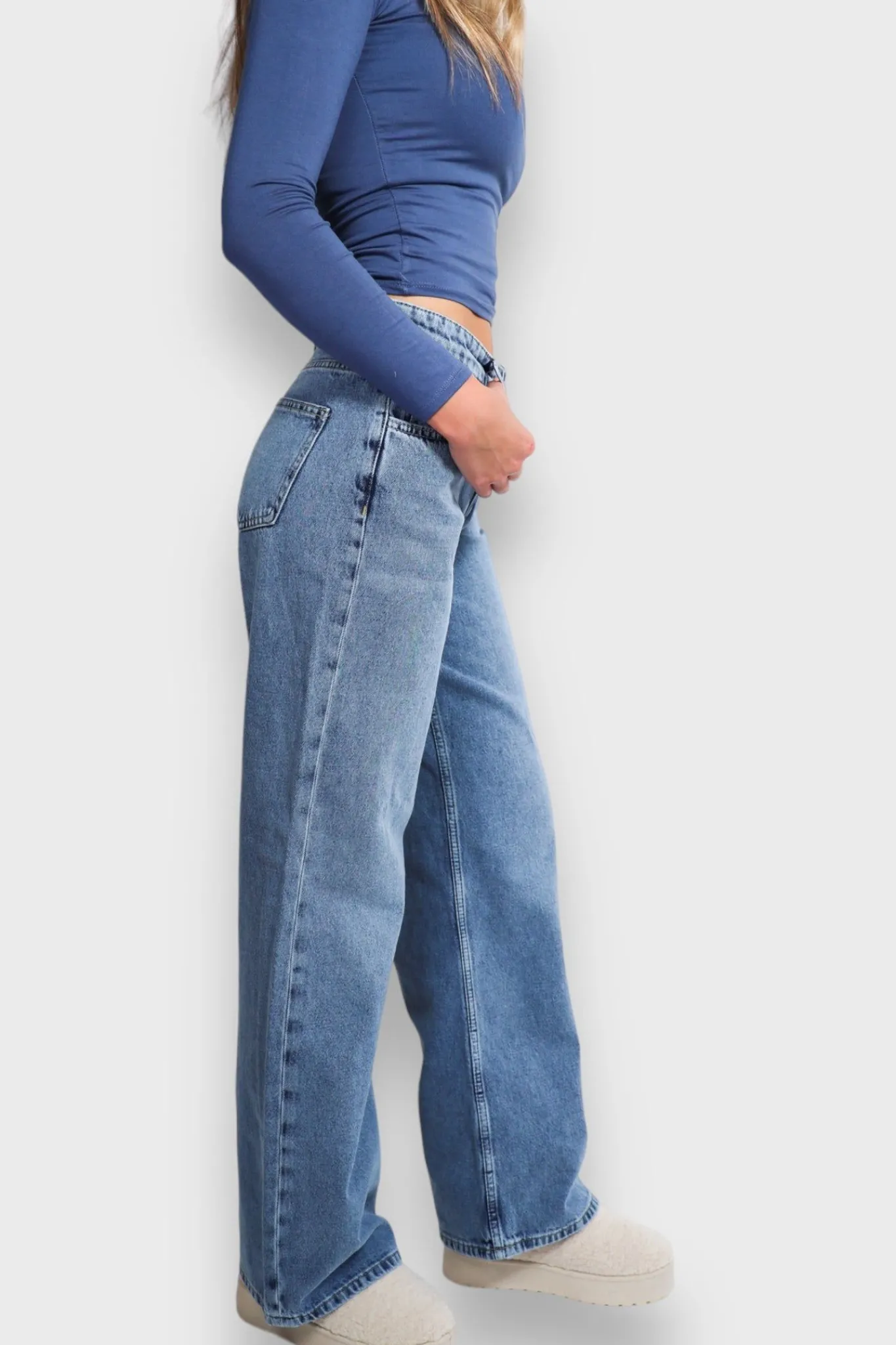 Meet Me There Trousers|Wide Mid-Waist Jeans